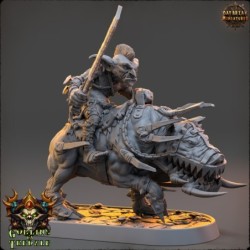 Myneer Augolf da Tredzle-Mounted on Grackus - Goblins da Tredzle 2