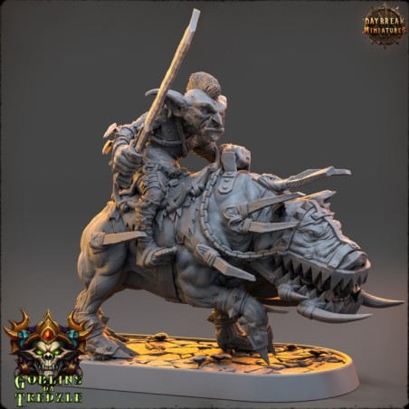 Myneer Augolf da Tredzle-Mounted on Grackus - Goblins da Tredzle