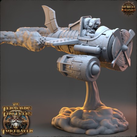 Pilot Grumman Focke in Red Dragon Fighter - The Tenacious Tinkerers of Todthaven