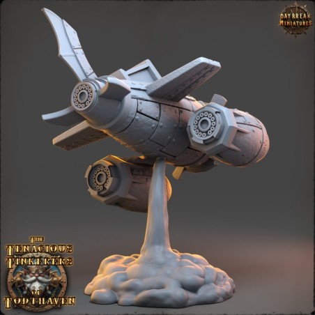 Pilot Horst Stauffer in Blue Gryphon Bomber - The Tenacious Tinkerers of Todthaven