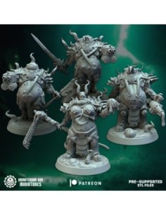 Lady wormius & starving parasites set (4 models)