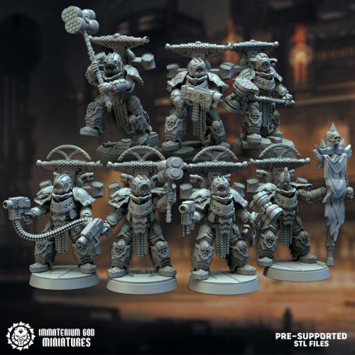 Black steel Gladiators set (7 poses)