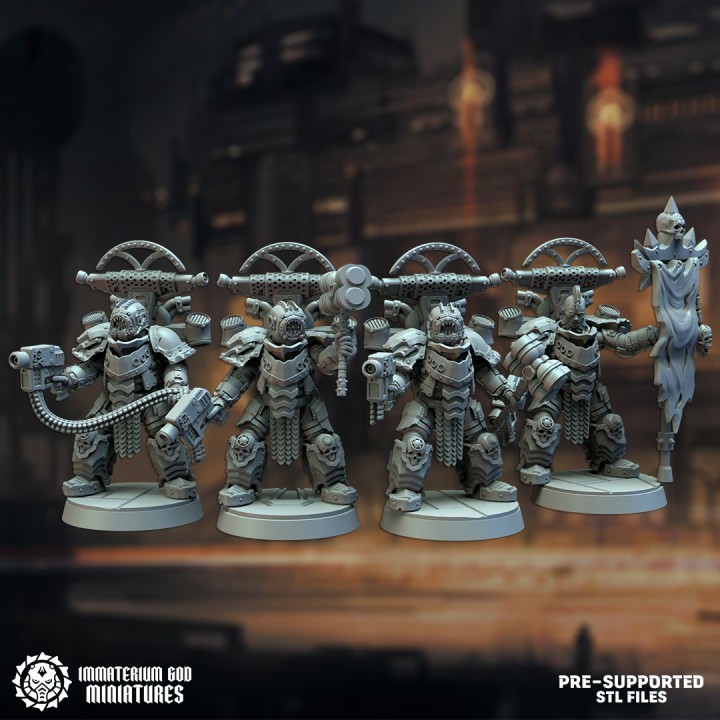 Black steel Gladiators set (7 poses)