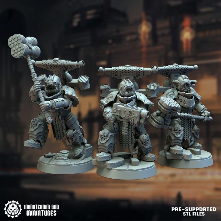 Black steel Gladiators set (7 poses)