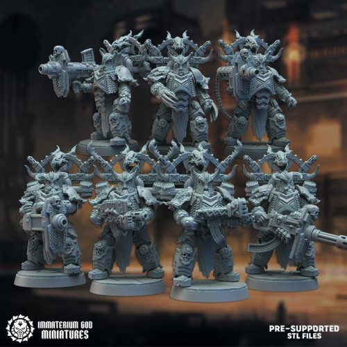 Black steel protectors set (7 poses)