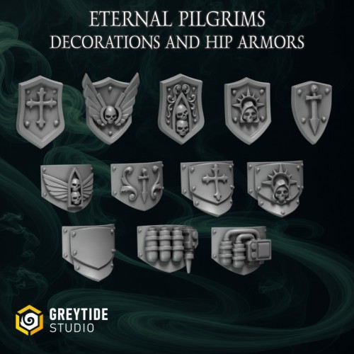 Big shoulder shields and Hip armors decoration EPT