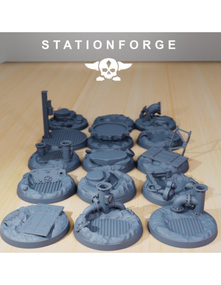16 WASTELAND BASES 25MM/32MM