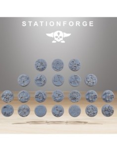 20 Deserted 25mm Bases