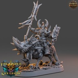 Celestus Rhinefang on Horned Wolf - The Order of Greybone