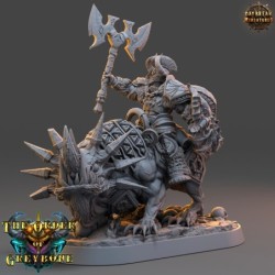 Grand Duke Anton Liechtengruber on Horned Wolf - The Order of Greybone