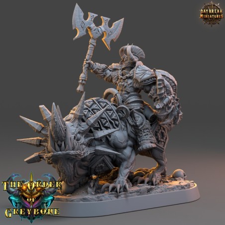 Grand Duke Anton Liechtengruber on Horned Wolf - The Order of Greybone