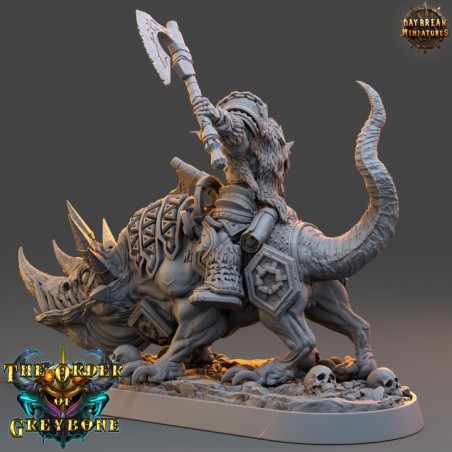 Balthazar Doublefang on Horned Wolf - The Order of Greybone