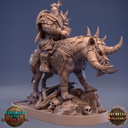 Gazer Hundredscar on Ripper Ox - Sentinels of the Eastern Peaks
